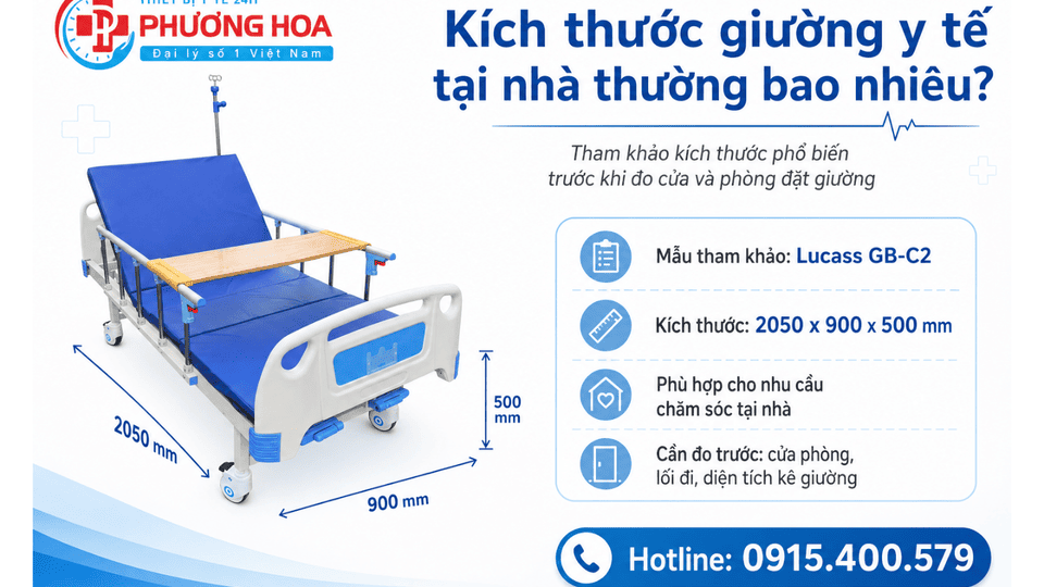Kích thước giường y tế bao nhiêu? Đo cửa và phòng thế nào trước khi mua?